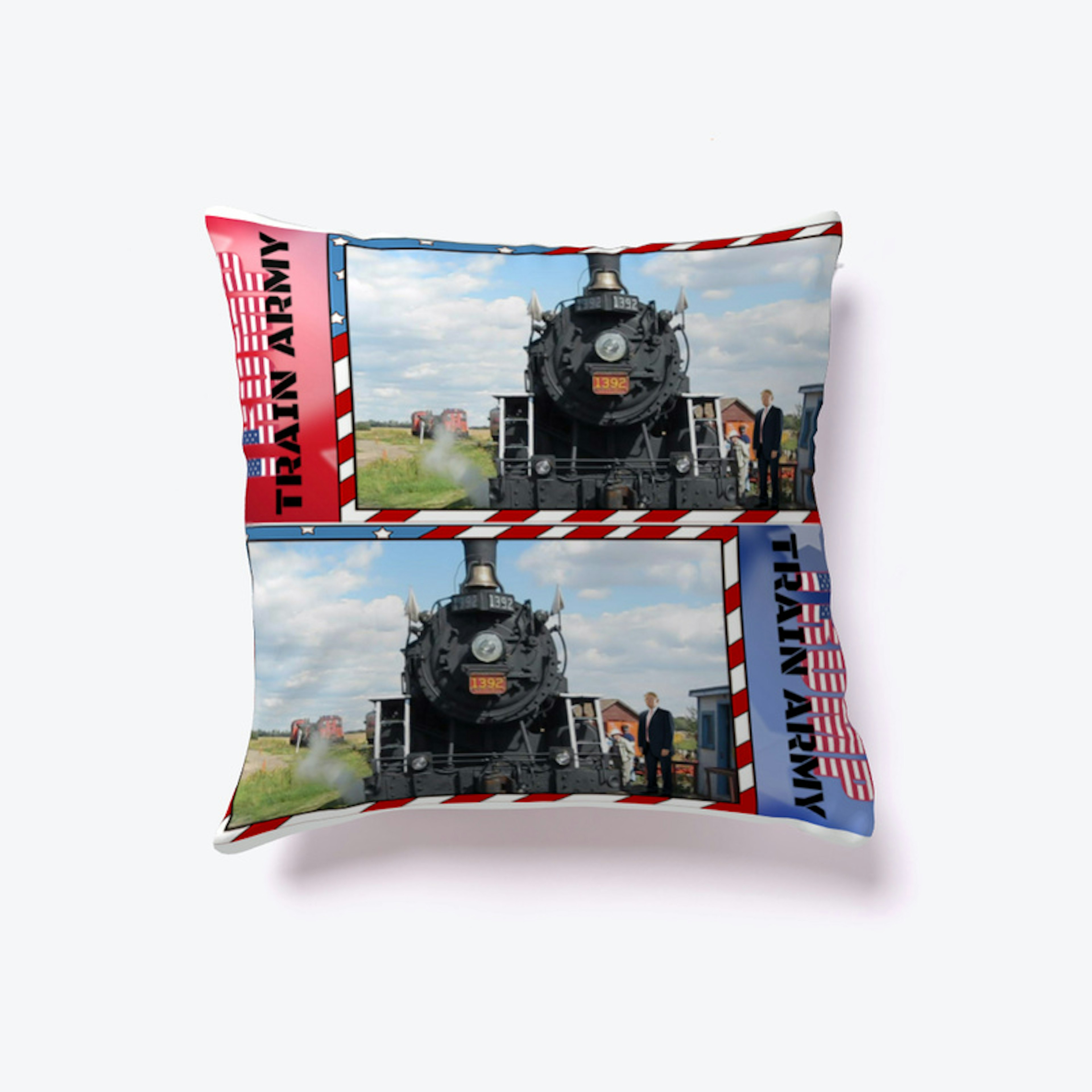 Trump Train Army Pillow